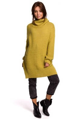 Sweter Damski Model BK047 Limonka - BE Knit - uniwersalny