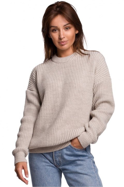 Sweter Damski Model BK052 Beige - BE Knit - L/XL Sweter Damski Model BK052 Beige - BE Knit - L/XL
