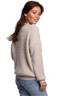 Sweter Damski Model BK052 Beige - BE Knit - S/M Sweter Damski Model BK052 Beige - BE Knit - S/M
