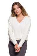 Sweter Damski Model BK075 Ecru - BE Knit - L/XL Sweter Damski Model BK075 Ecru - BE Knit - L/XL