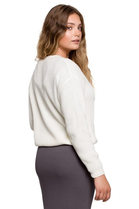Sweter Damski Model BK075 Ecru - BE Knit - L/XL Sweter Damski Model BK075 Ecru - BE Knit - L/XL