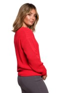 Sweter Damski Model BK075 Red - BE Knit - L/XL Sweter Damski Model BK075 Red - BE Knit - L/XL