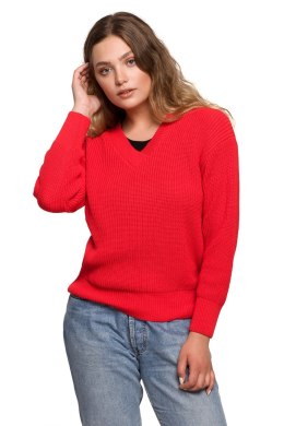 Sweter Damski Model BK075 Red - BE Knit - S/M