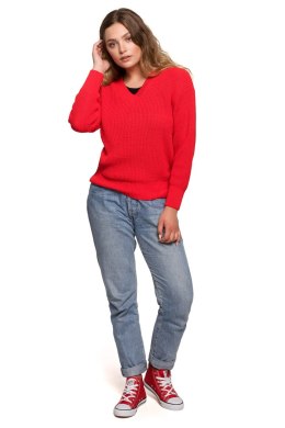 Sweter Damski Model BK075 Red - BE Knit - S/M