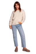 Sweter Damski Model BK090 Beige - BE Knit - S/M Sweter Damski Model BK090 Beige - BE Knit - S/M