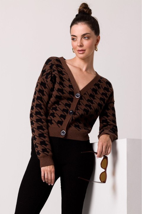 Sweter Damski Model BK104 Brown - BE Knit - S/M Sweter Damski Model BK104 Brown - BE Knit - S/M