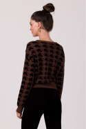 Sweter Damski Model BK104 Brown - BE Knit - S/M Sweter Damski Model BK104 Brown - BE Knit - S/M