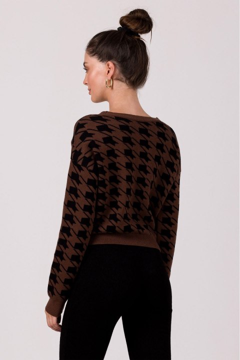 Sweter Damski Model BK104 Brown - BE Knit - S/M Sweter Damski Model BK104 Brown - BE Knit - S/M