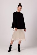 Sweter Damski Model BK105 Black - BE Knit - uniwersalny Sweter Damski Model BK105 Black - BE Knit - uniwersalny