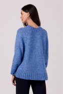 Sweter Damski Model BK105 Lazur - BE Knit - uniwersalny Sweter Damski Model BK105 Lazur - BE Knit - uniwersalny