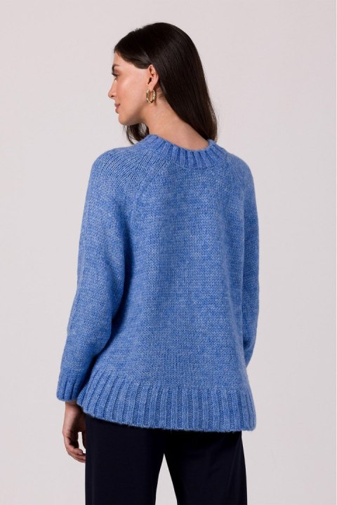 Sweter Damski Model BK105 Lazur - BE Knit - uniwersalny Sweter Damski Model BK105 Lazur - BE Knit - uniwersalny