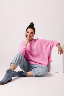 Sweter Damski Model BK105 Pink - BE Knit - uniwersalny