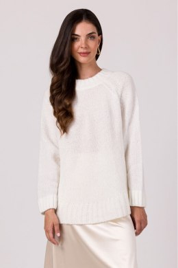 Sweter Damski Model BK105 White - BE Knit - uniwersalny