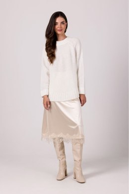 Sweter Damski Model BK105 White - BE Knit - uniwersalny