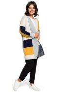 Sweter Kardigan Model BK011 Model 2 Navy - BE Knit - uniwersalny Sweter Kardigan Model BK011 Model 2 Navy - BE Knit - uniwersalny