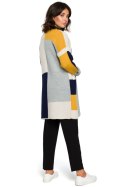 Sweter Kardigan Model BK011 Model 2 Navy - BE Knit - uniwersalny Sweter Kardigan Model BK011 Model 2 Navy - BE Knit - uniwersalny