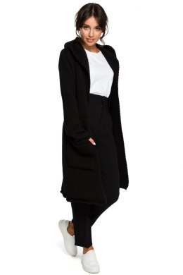 Sweter Kardigan Model BK016 Black - BE Knit - uniwersalny