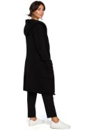 Sweter Kardigan Model BK016 Black - BE Knit - uniwersalny Sweter Kardigan Model BK016 Black - BE Knit - uniwersalny