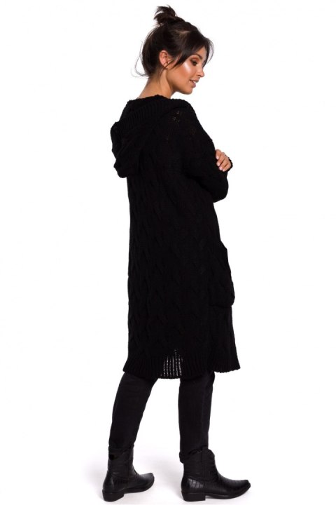 Sweter Kardigan Model BK033 Black - BE Knit - L/XL Sweter Kardigan Model BK033 Black - BE Knit - L/XL