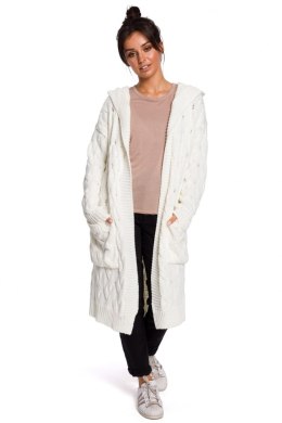 Sweter Kardigan Model BK033 Ecru - BE Knit - L/XL