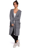 Sweter Kardigan Model BK033 Grey - BE Knit - L/XL Sweter Kardigan Model BK033 Grey - BE Knit - L/XL
