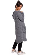 Sweter Kardigan Model BK033 Grey - BE Knit - S/M