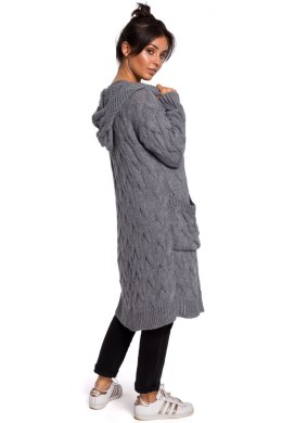 Sweter Kardigan Model BK033 Grey - BE Knit - S/M