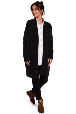 Sweter Kardigan Model BK034 Antracyt - BE Knit - L/XL