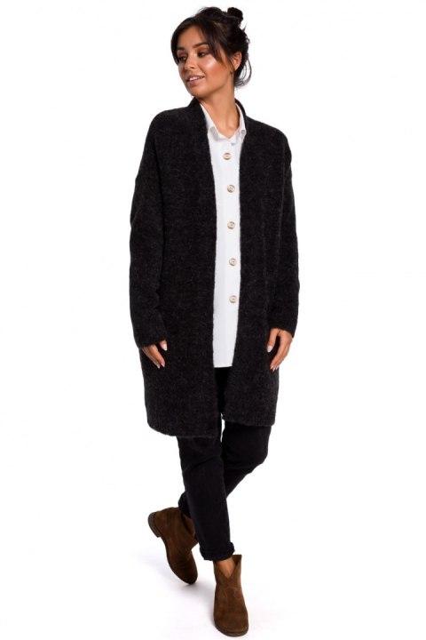 Sweter Kardigan Model BK034 Antracyt - BE Knit - L/XL Sweter Kardigan Model BK034 Antracyt - BE Knit - L/XL