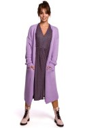 Sweter Kardigan Model BK053 Lawenda - BE Knit - uniwersalny