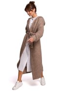 Sweter Kardigan Model BK054 Cappuccino - BE Knit - uniwersalny