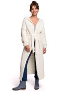 Sweter Kardigan Model BK054 Ecru - BE Knit - uniwersalny