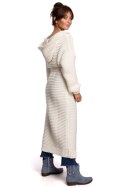 Sweter Kardigan Model BK054 Ecru - BE Knit - uniwersalny