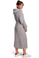 Sweter Kardigan Model BK054 Grey - BE Knit - uniwersalny