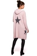 Sweter Kardigan Model BK063 Powder Pink - BE Knit - S/M Sweter Kardigan Model BK063 Powder Pink - BE Knit - S/M