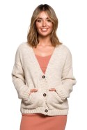 Sweter Kardigan Model BK074 Beige - BE Knit - L/XL