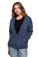 Sweter Kardigan Model BK074 Blue - BE Knit - L/XL
