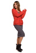 Sweter Kardigan Model BK074 Orange - BE Knit - L/XL