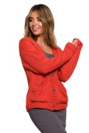Sweter Kardigan Model BK074 Orange - BE Knit - S/M