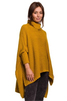Sweter Ponczo Model BK049 Honey - BE Knit - uniwersalny