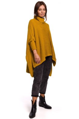 Sweter Ponczo Model BK049 Honey - BE Knit - uniwersalny