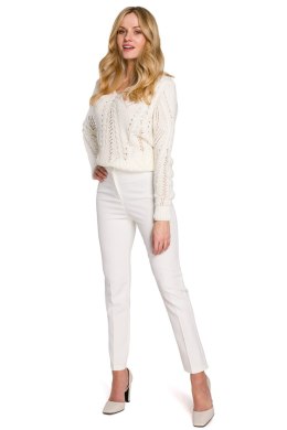 Spodnie Damskie Model K093 Ecru - Makover - XL