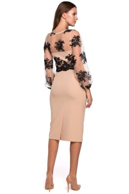 Sukienka Model K013 Beige - Makover - XXL