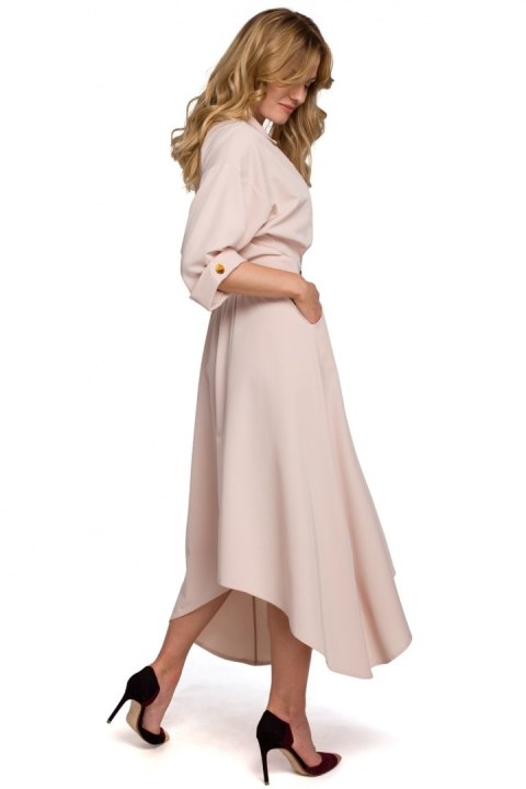 Sukienka Model K086 Beige - Makover - XXL Sukienka Model K086 Beige - Makover - XXL