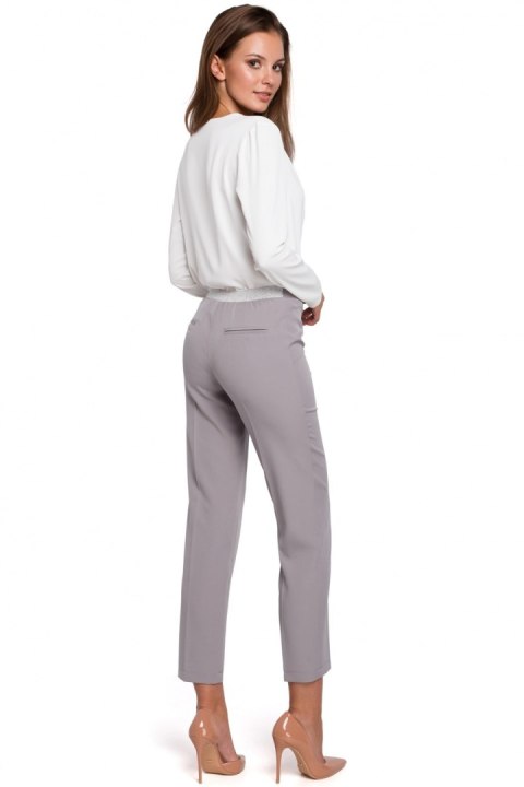 Spodnie Damskie Model K035 Grey - Makover - M Spodnie Damskie Model K035 Grey - Makover - M