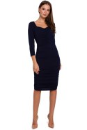 Sukienka Model K006 Navy - Makover - XL Sukienka Model K006 Navy - Makover - XL