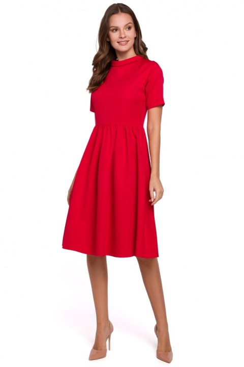 Sukienka Model K028 Red - Makover - M Sukienka Model K028 Red - Makover - M