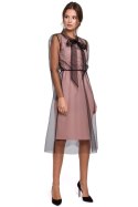 Sukienka Model K039 Powder Pink - Makover - M Sukienka Model K039 Powder Pink - Makover - M