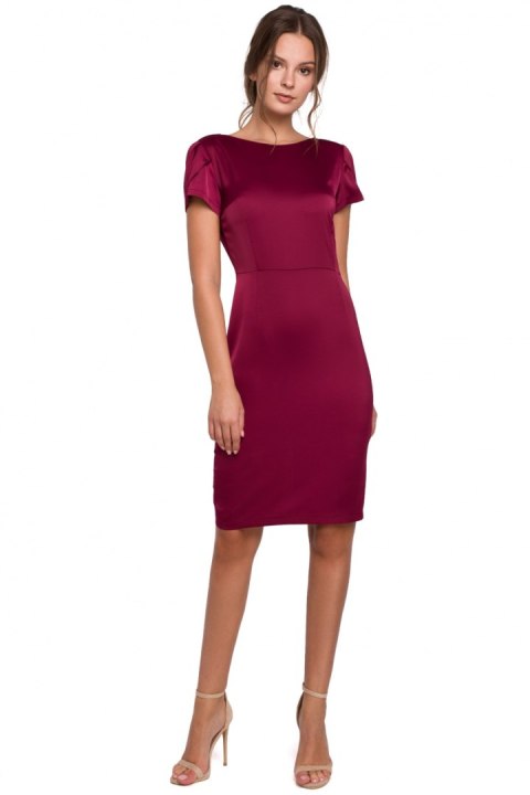 Sukienka Model K041 Bordo - Makover - M Sukienka Model K041 Bordo - Makover - M