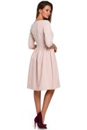 Sukienka Model K010 Beige - Makover - M Sukienka Model K010 Beige - Makover - M